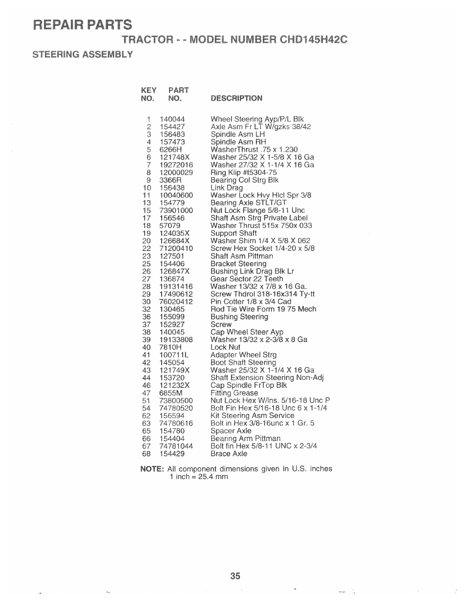 Si-timng assemble, Repair parts, Model ^ ^^^и42с | Poulan 163598 User Manual | Page 33 / 44
