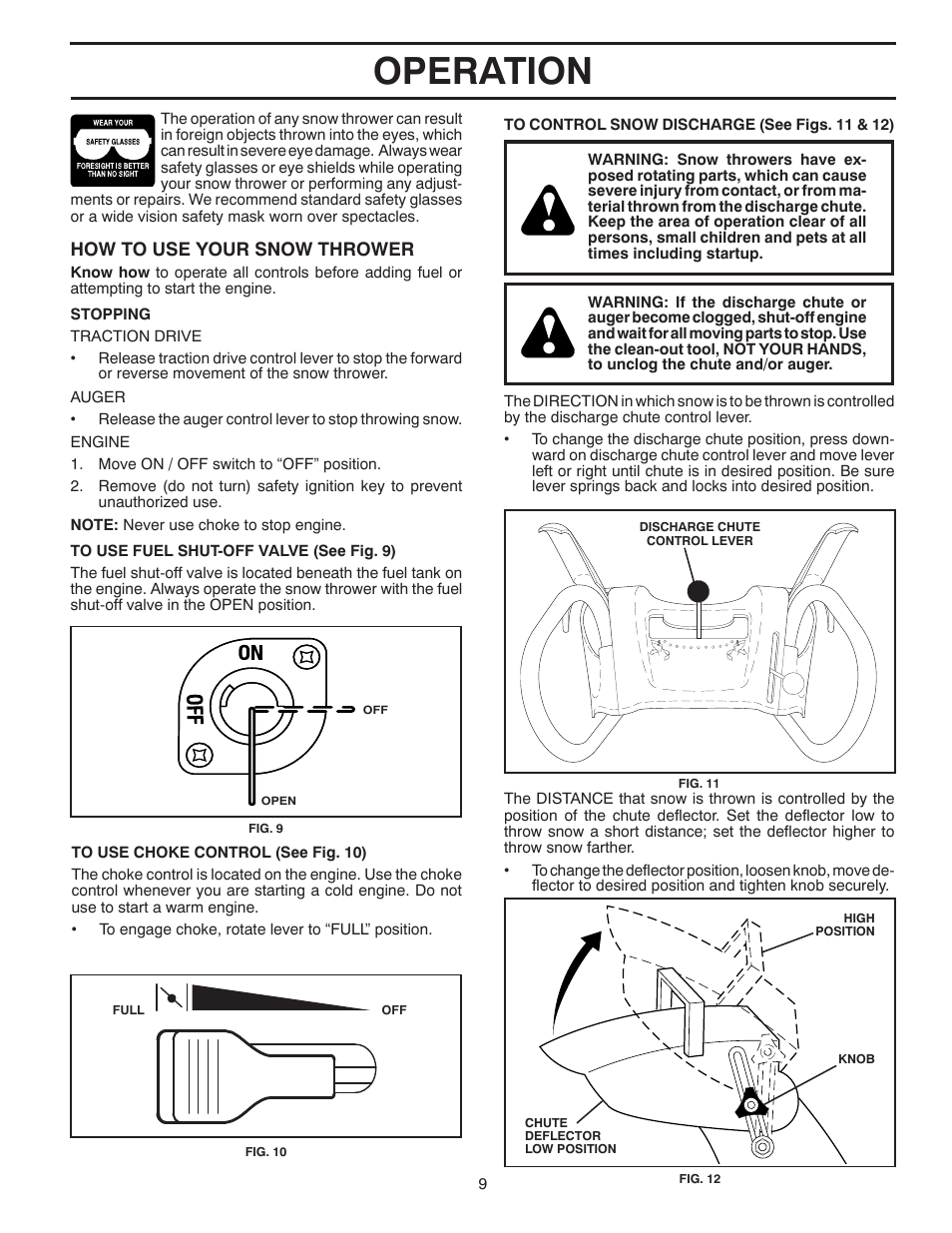 Operation | Poulan 421888 User Manual | Page 9 / 40