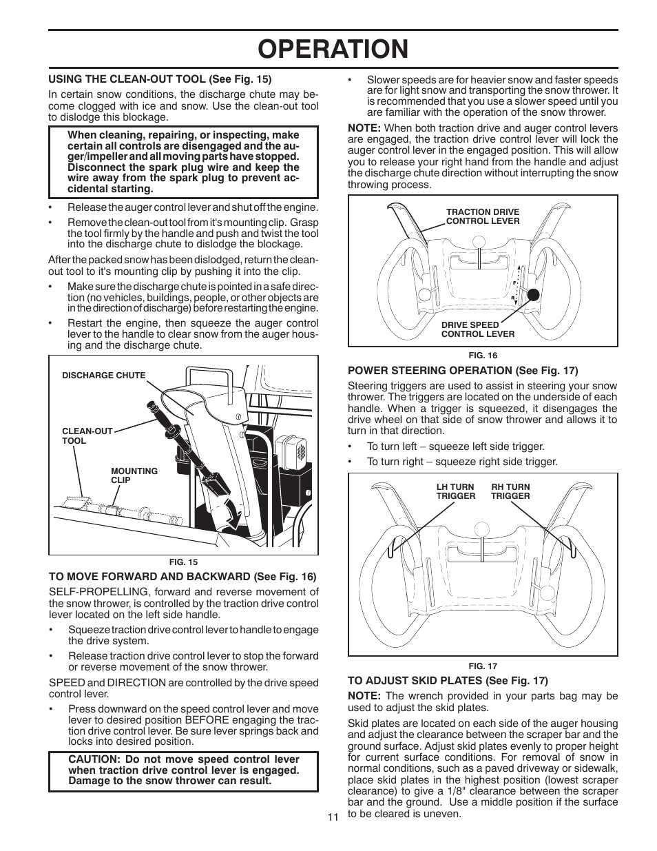 Operation | Poulan 437953 User Manual | Page 11 / 44