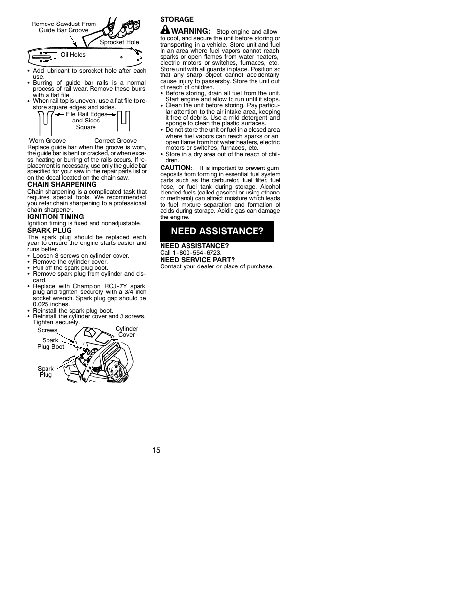 Need assistance | Poulan 530163152 User Manual | Page 15 / 18