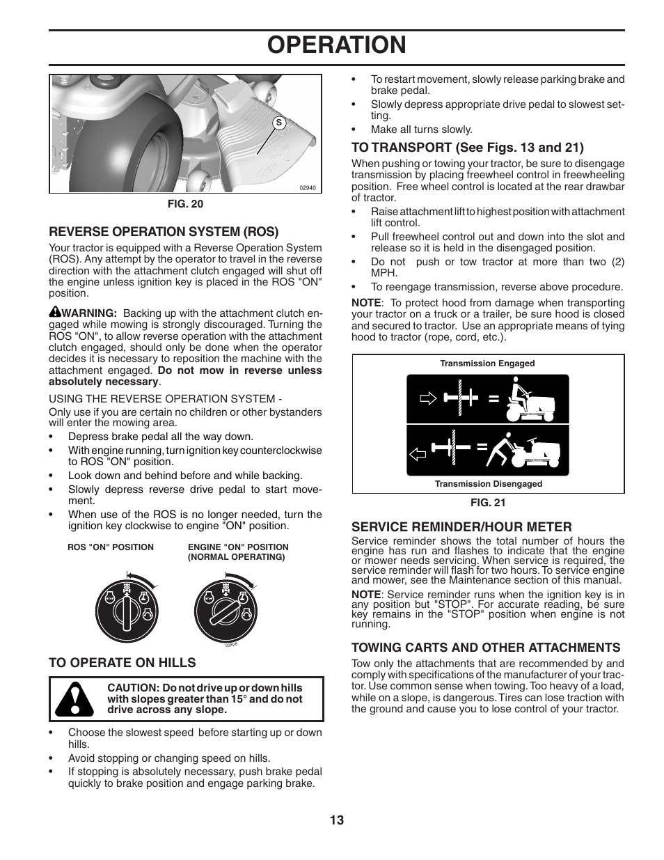 Operation | Poulan 404172 User Manual | Page 13 / 32