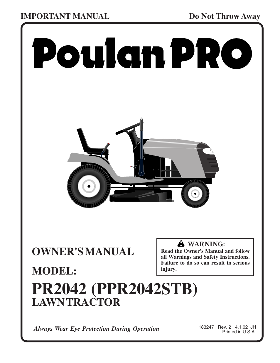 Poulan 183247 User Manual | 48 pages