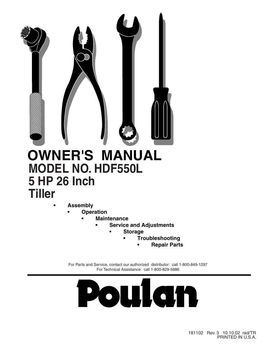 Poulan 181102 User Manual | 24 pages