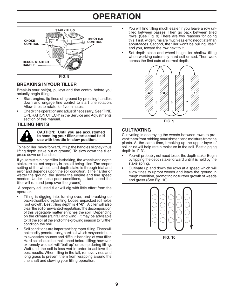 Operation | Poulan 181102 User Manual | Page 9 / 24