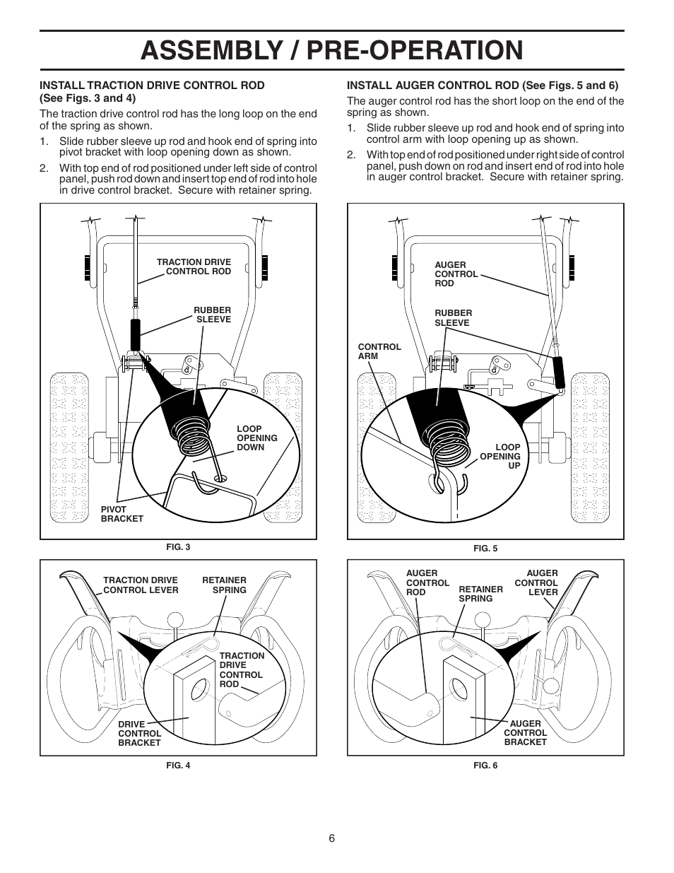 Assembly / pre-operation | Poulan 189539 User Manual | Page 6 / 20