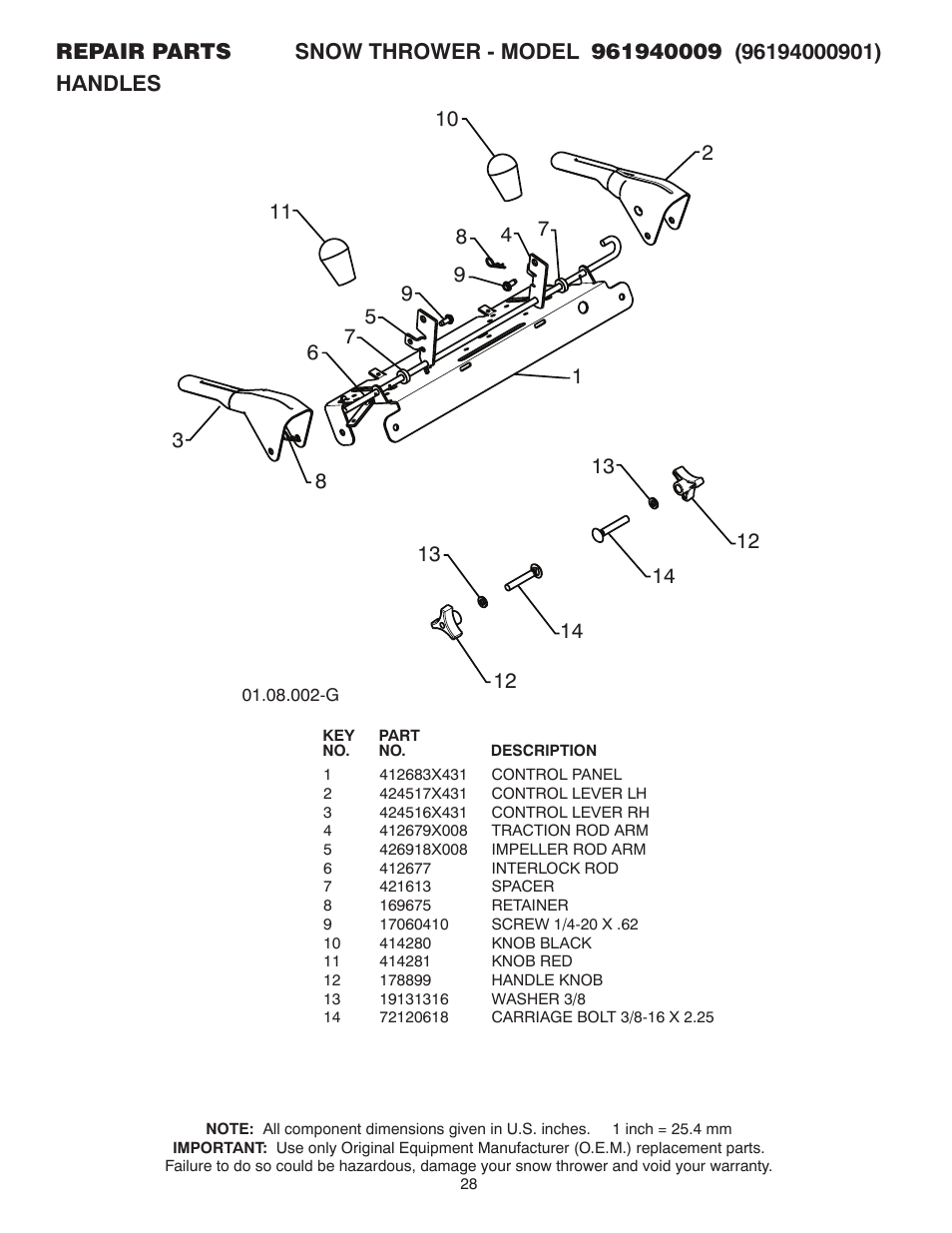 Poulan 96194000901 User Manual | Page 28 / 40