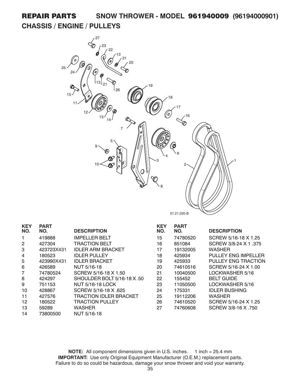 Poulan 96194000901 User Manual | Page 35 / 40