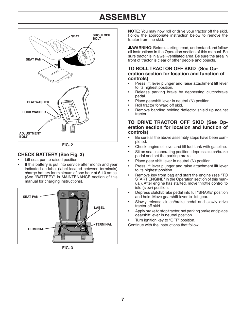 Assembly | Poulan 403315 User Manual | Page 7 / 30