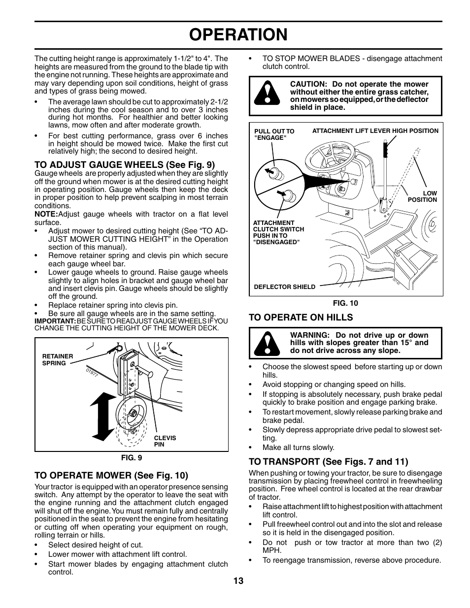 Operation | Poulan 187009 User Manual | Page 13 / 48