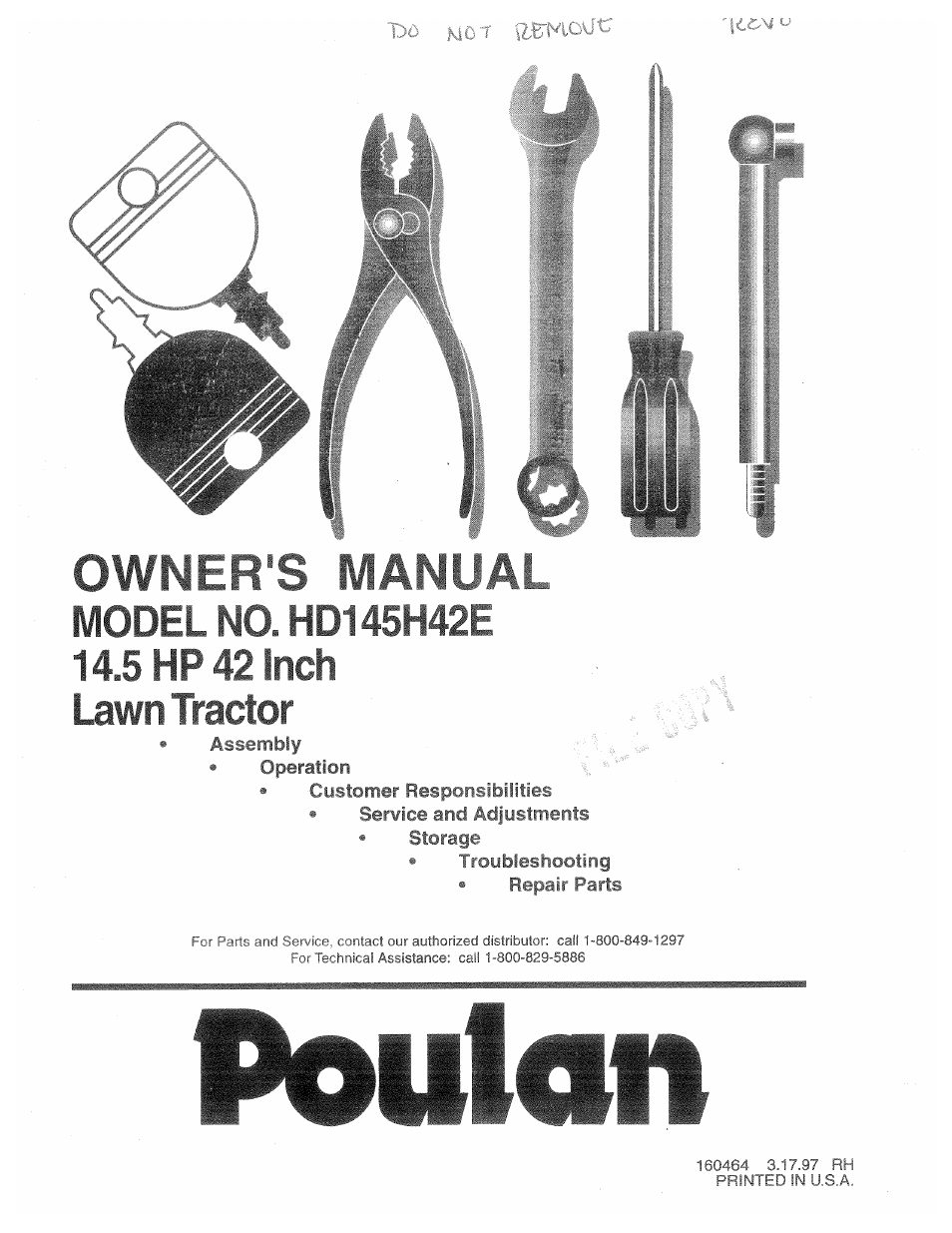 Poulan 160464 User Manual | 52 pages