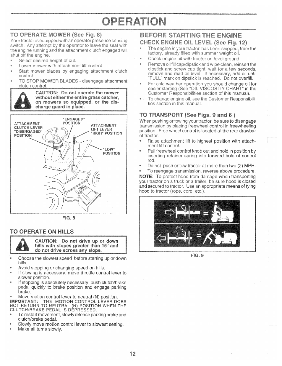 Ie engine, Iperatiof, Tc i | L (see fig. 12) | Poulan 160464 User Manual | Page 12 / 52