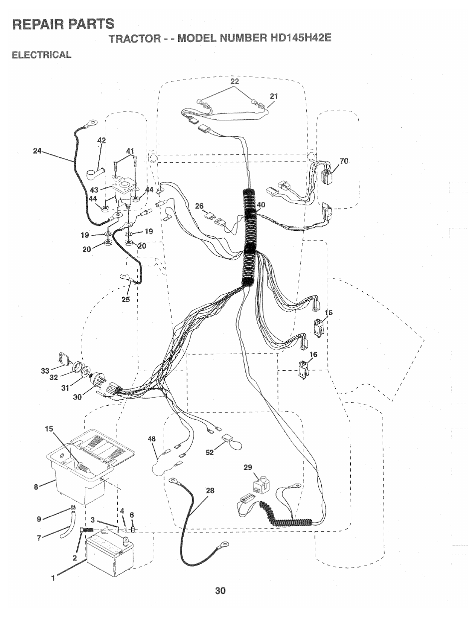 Repair parts | Poulan 160464 User Manual | Page 30 / 52