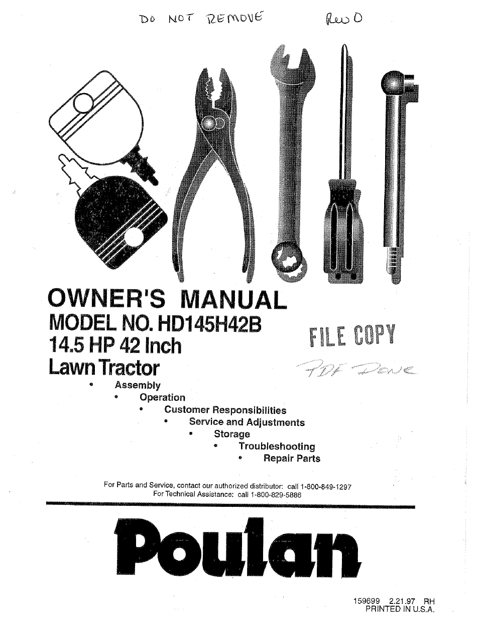 Poulan 159699 User Manual | 46 pages