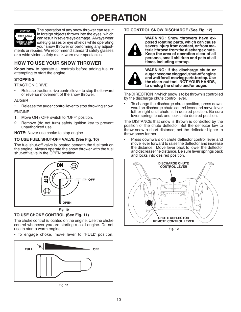 Operation | Poulan 429956 User Manual | Page 10 / 40