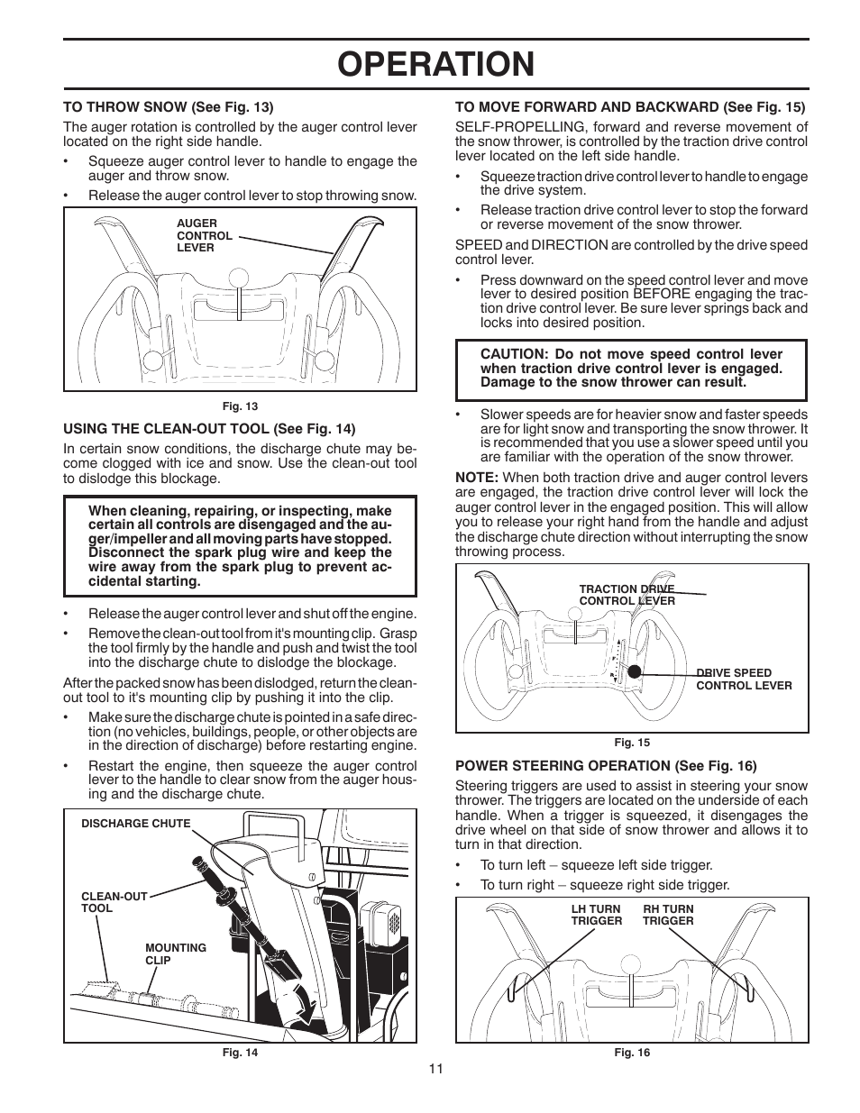 Operation | Poulan 429956 User Manual | Page 11 / 40