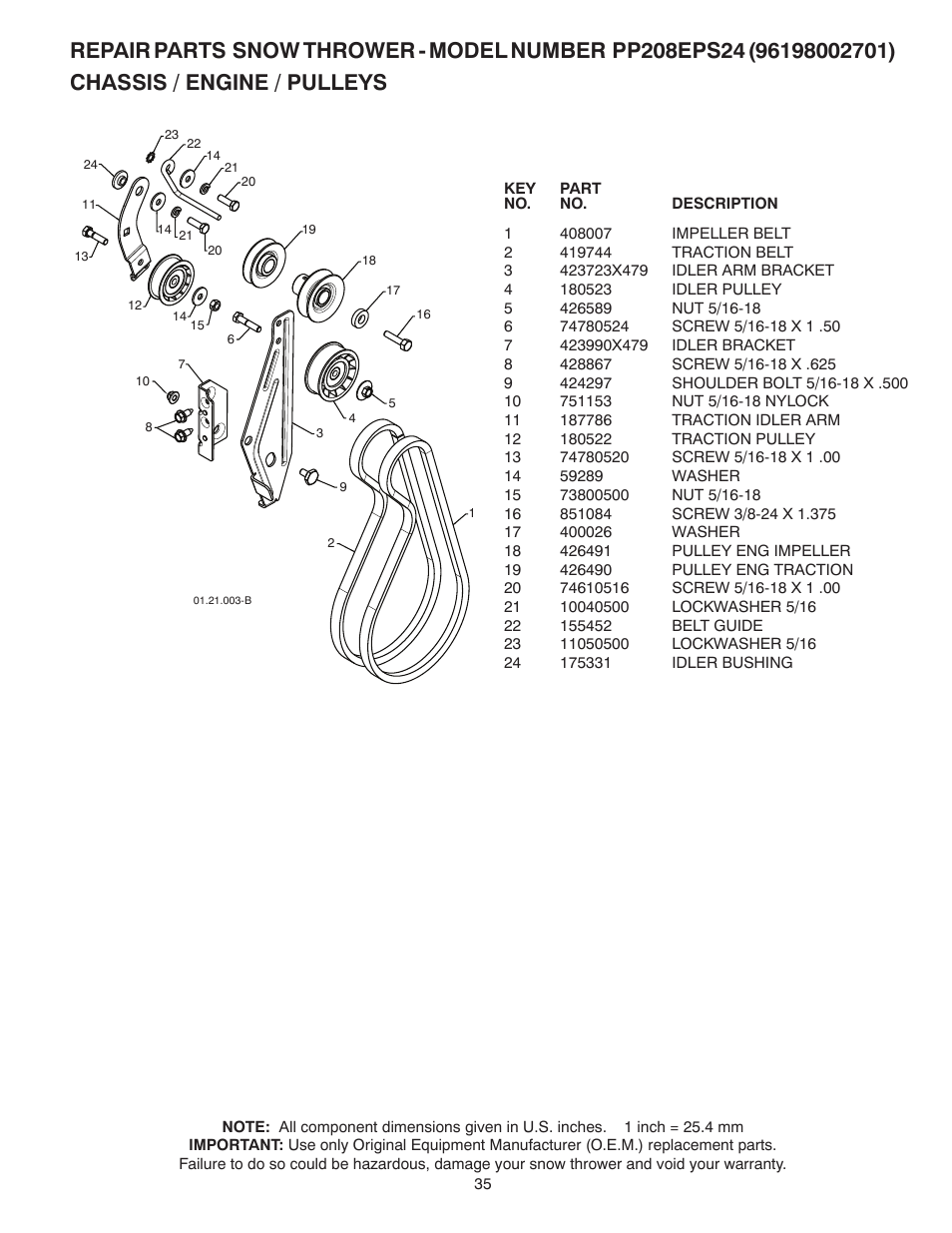 Poulan 429956 User Manual | Page 35 / 40