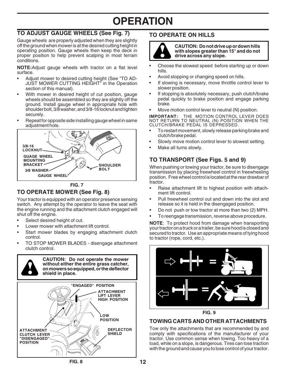 Operation | Poulan 182705 User Manual | Page 12 / 48