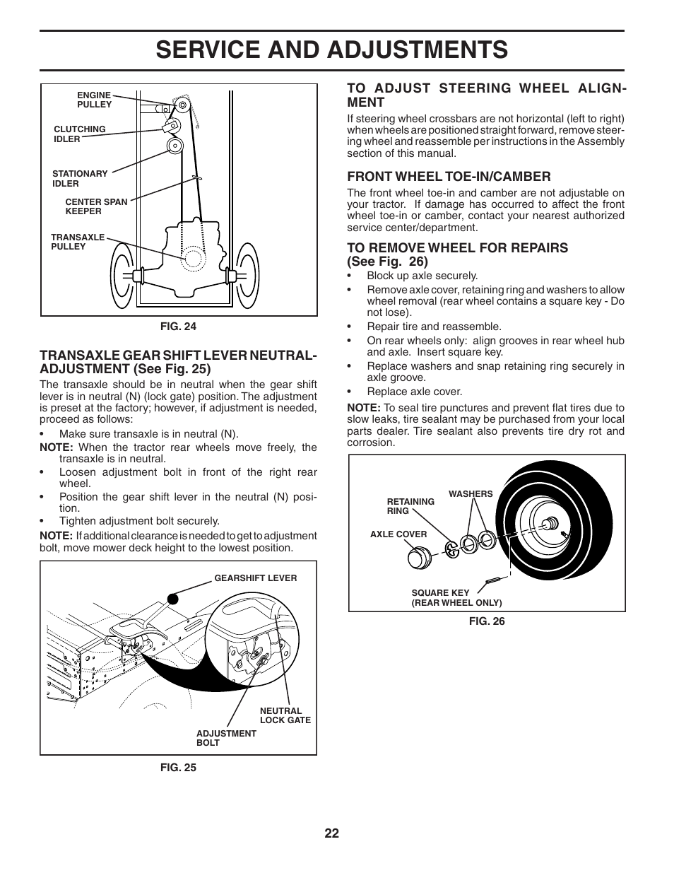 Service and adjustments | Poulan 185491 User Manual | Page 22 / 48