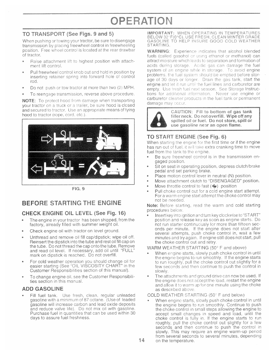 Before starting the engine | Poulan 159515 User Manual | Page 14 / 50