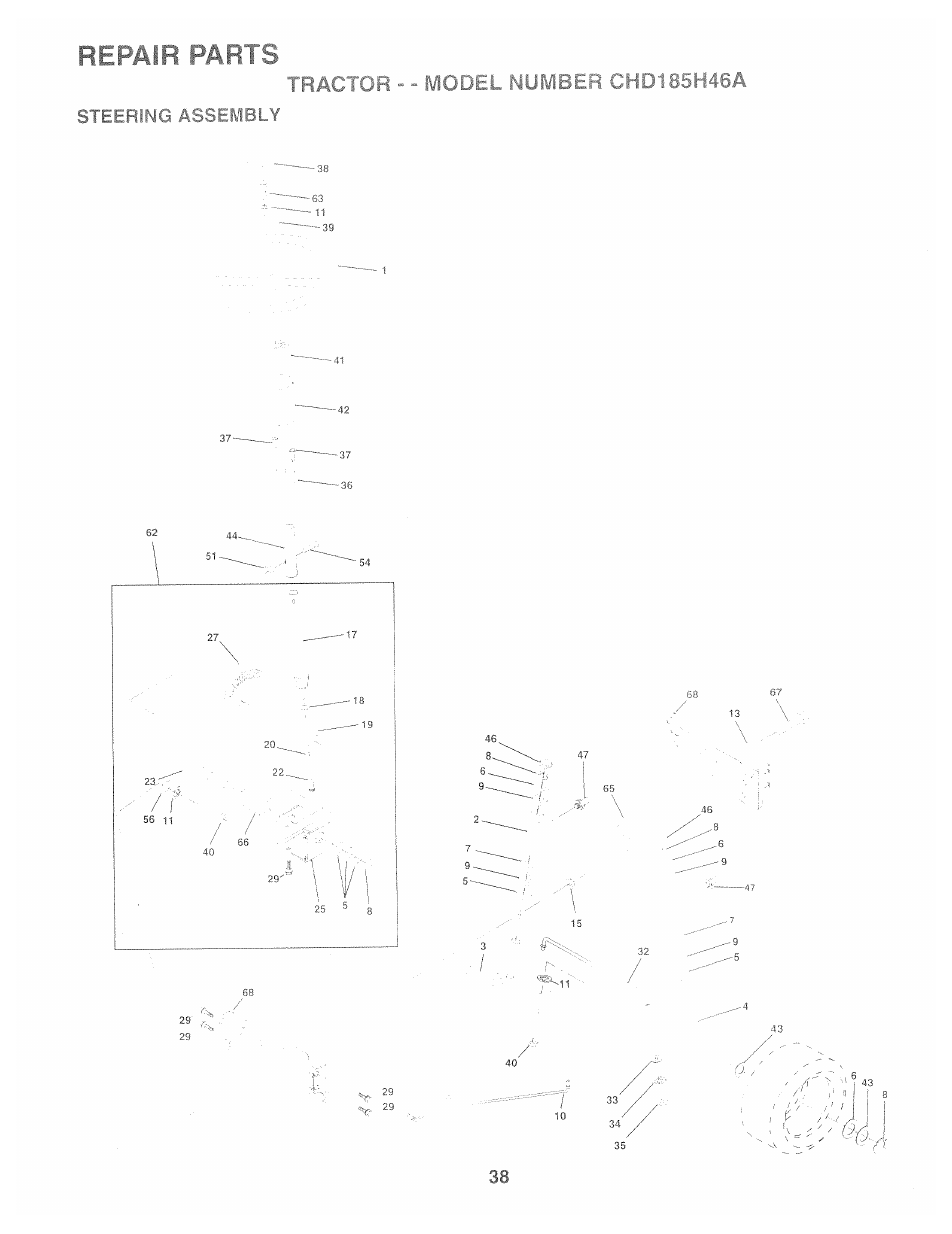 Repair parts | Poulan 159515 User Manual | Page 36 / 50