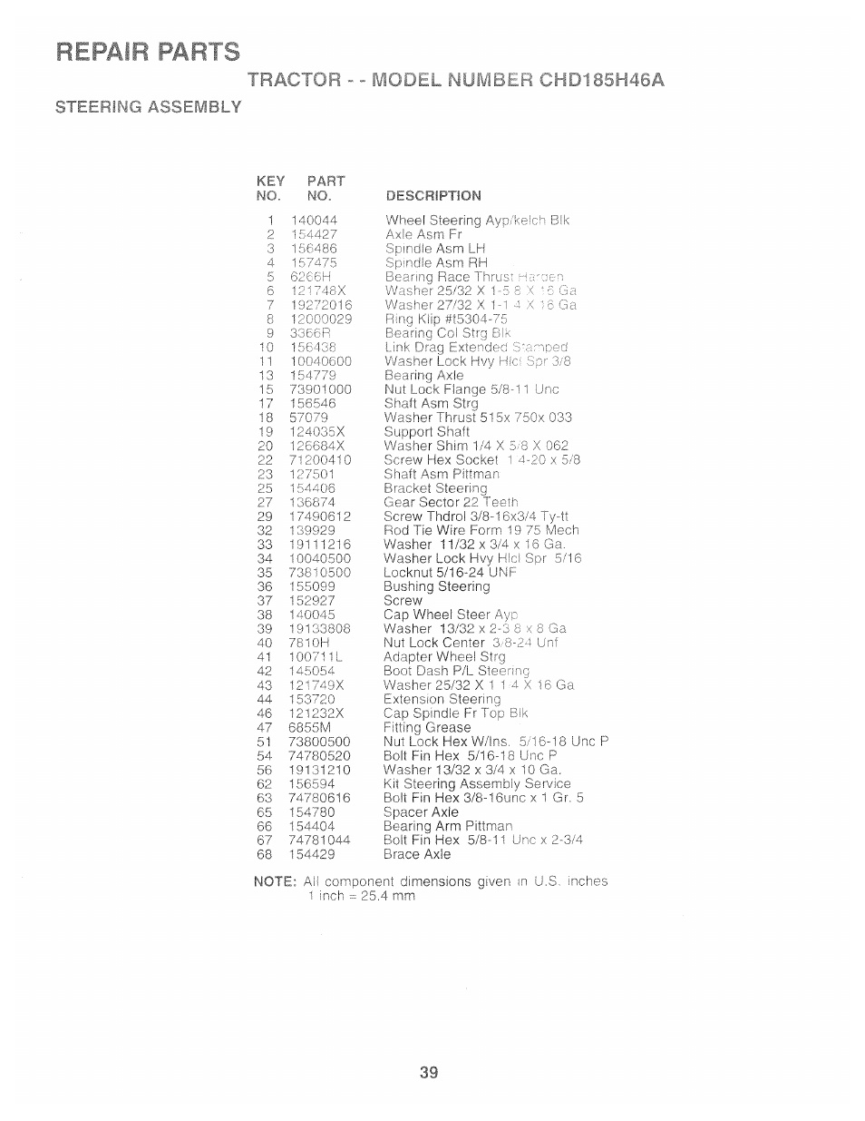 Repair parts | Poulan 159515 User Manual | Page 37 / 50