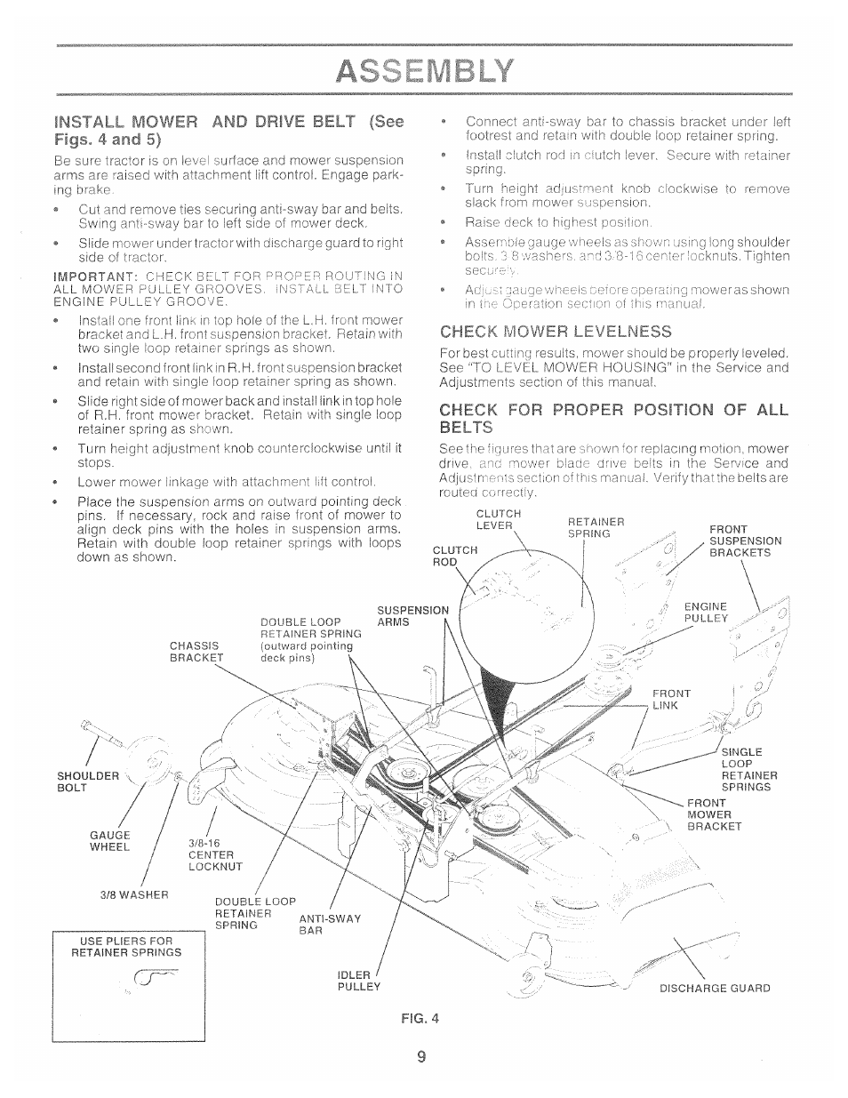 L mowi and 5), Mower levelness, Smon of all | Poulan 159515 User Manual | Page 9 / 50