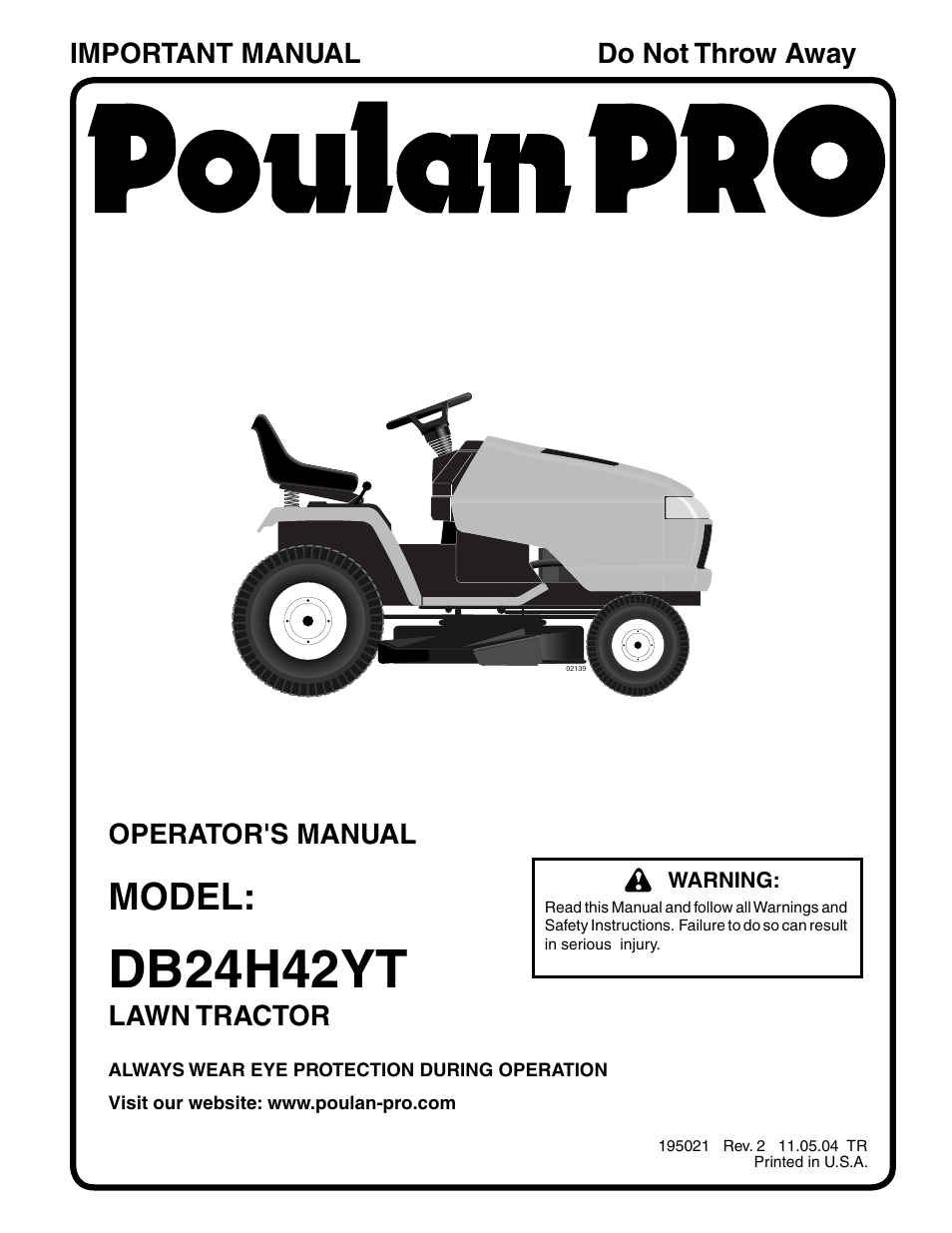 Poulan 195021 User Manual | 30 pages