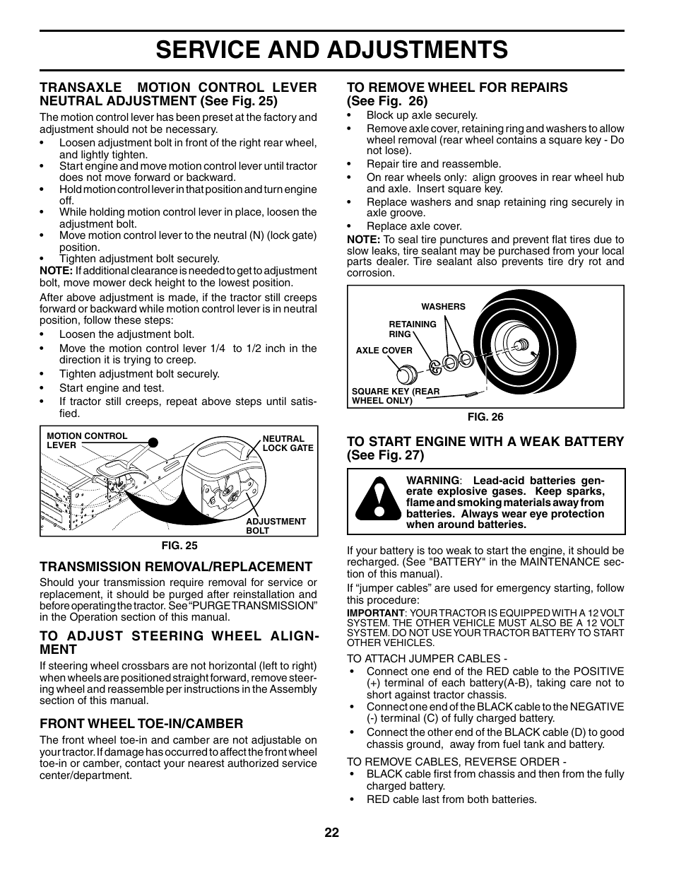 Service and adjustments | Poulan 195021 User Manual | Page 22 / 30