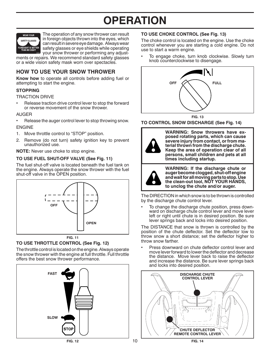 Operation | Poulan 96194000601 User Manual | Page 10 / 52
