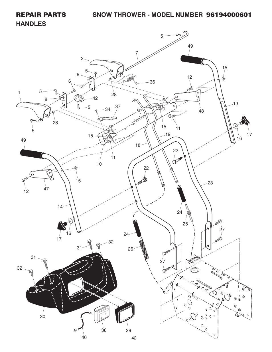 Poulan 96194000601 User Manual | Page 42 / 52