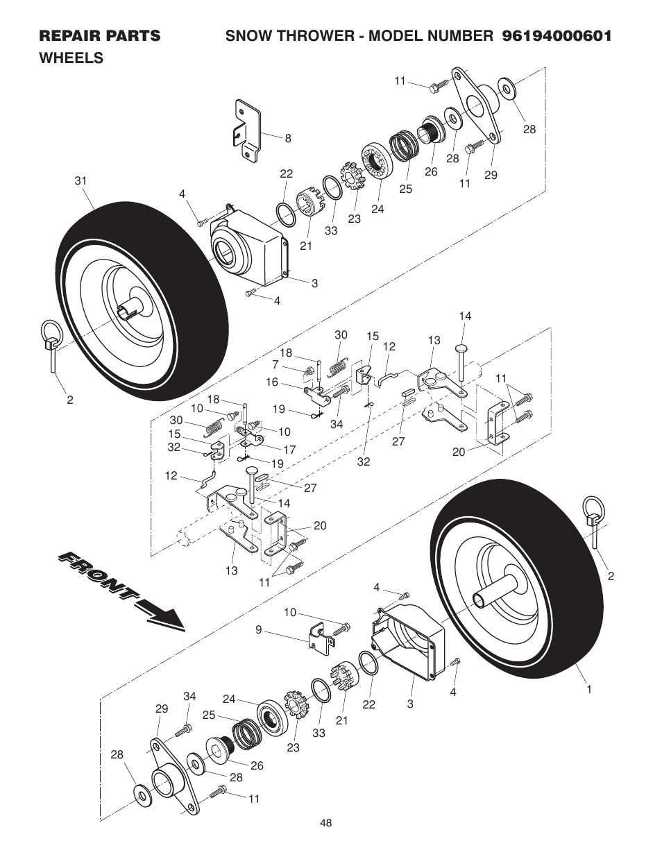 Poulan 96194000601 User Manual | Page 48 / 52