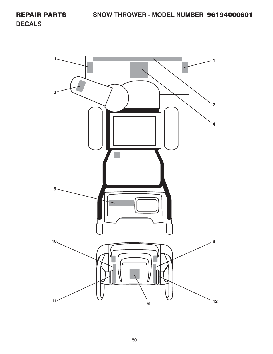 Poulan 96194000601 User Manual | Page 50 / 52