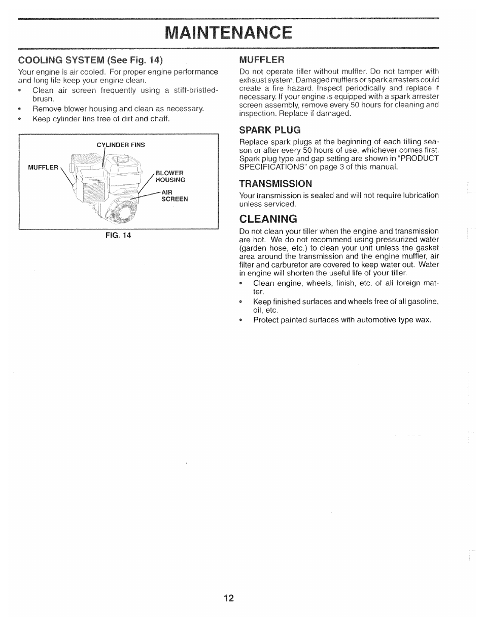 Spark plug, Transmission, Maintenance | Cleaning | Poulan HDF550M User Manual | Page 12 / 24