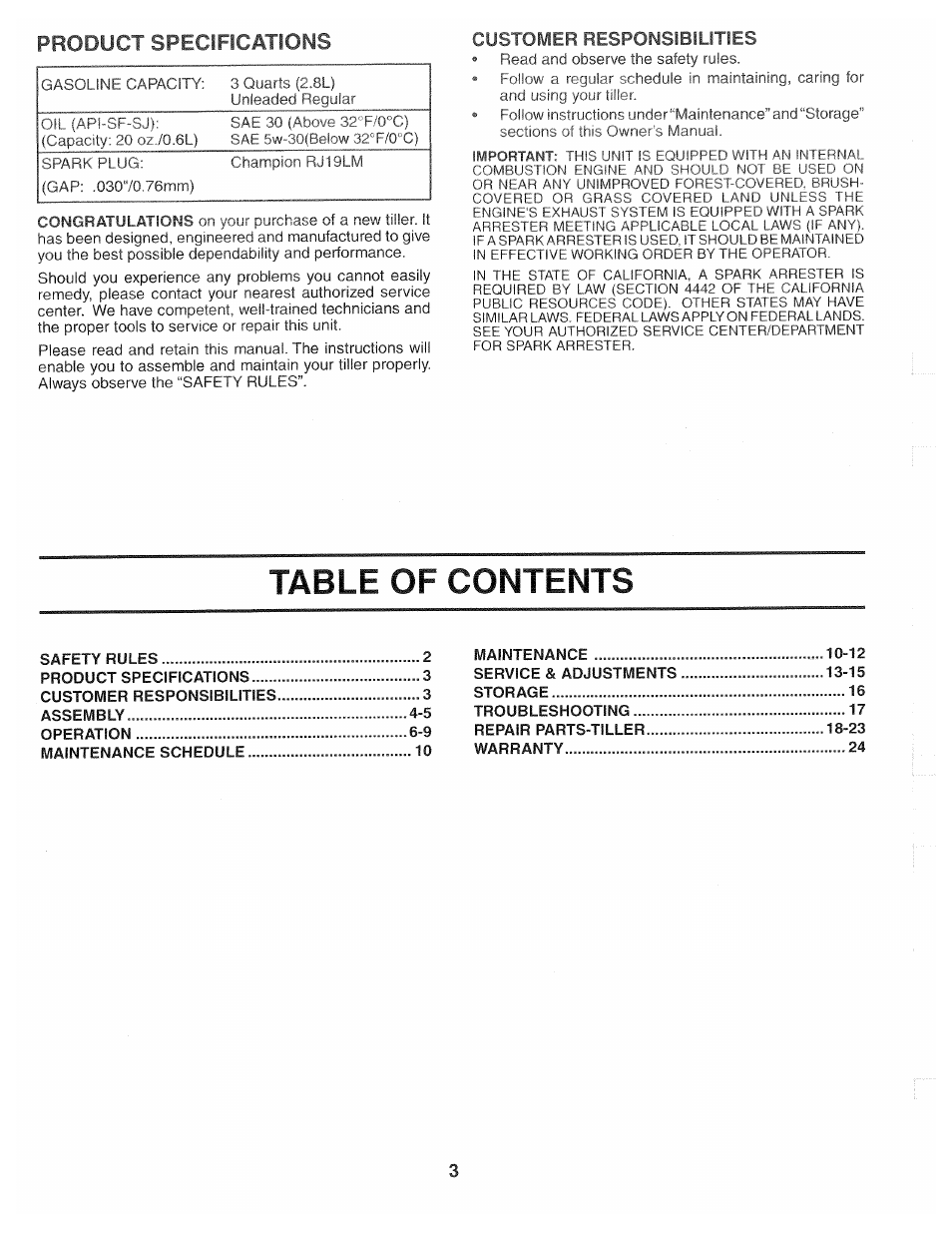 Poulan HDF550M User Manual | Page 3 / 24