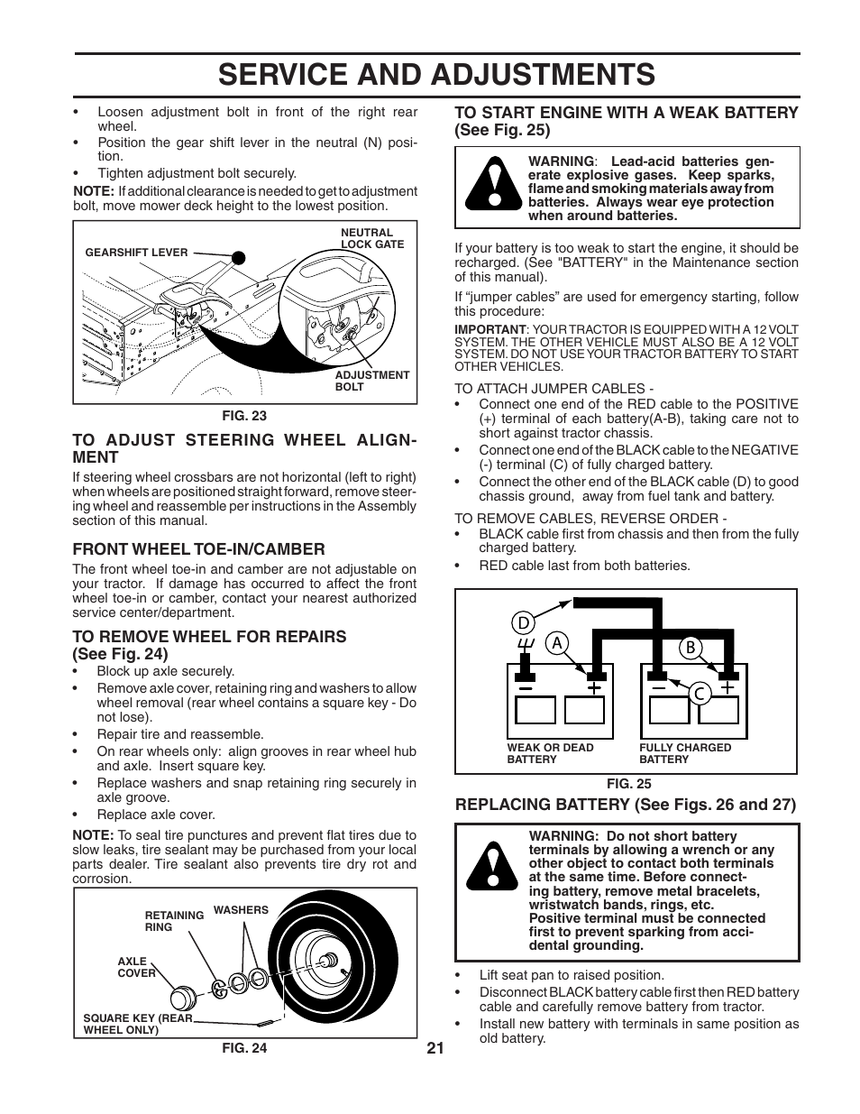 Service and adjustments | Poulan 187189 User Manual | Page 21 / 44