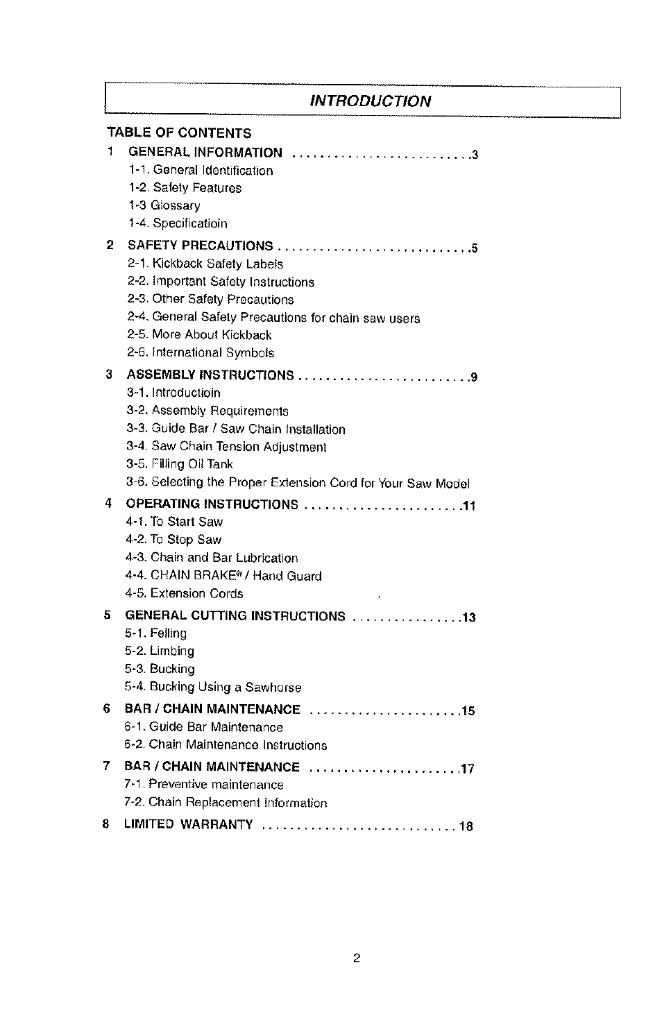 Poulan PLN3516F User Manual | Page 2 / 18