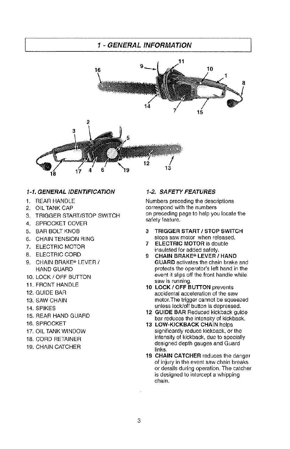 Poulan PLN3516F User Manual | Page 3 / 18