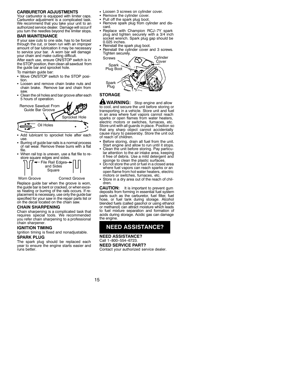 Need assistance | Poulan 2002-04 User Manual | Page 15 / 18