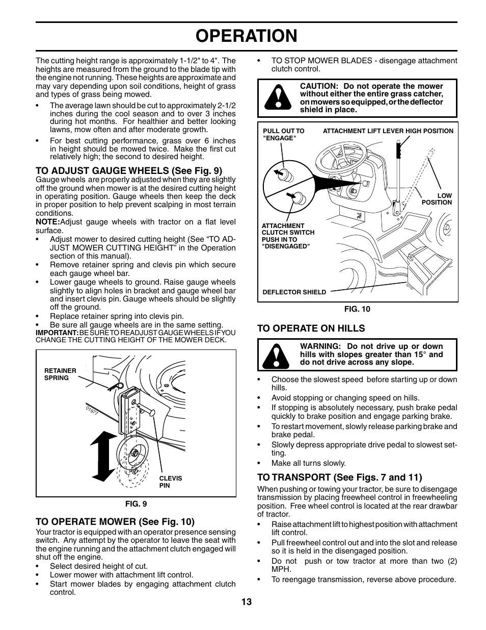 Operation | Poulan 185498 User Manual | Page 13 / 48