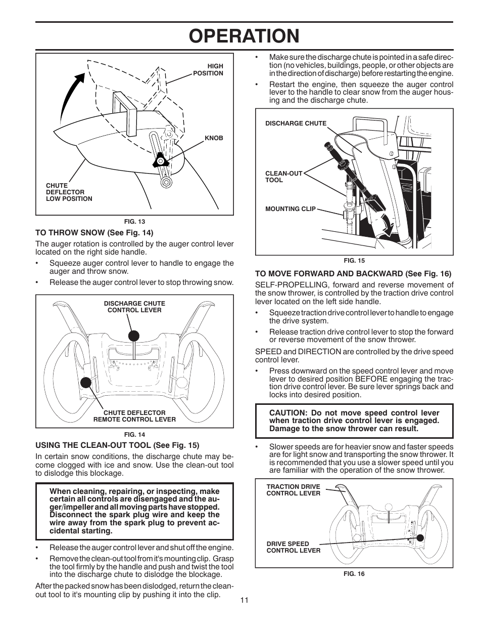 Operation | Poulan 418971 User Manual | Page 11 / 32