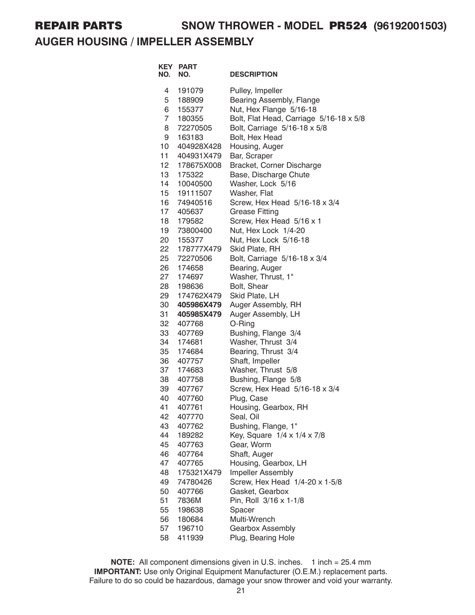 Poulan 418971 User Manual | Page 21 / 32