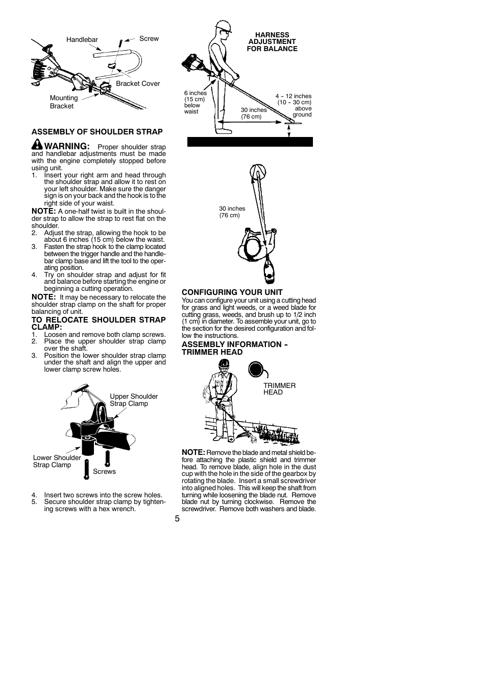 Warning | Poulan PPB300E User Manual | Page 5 / 19
