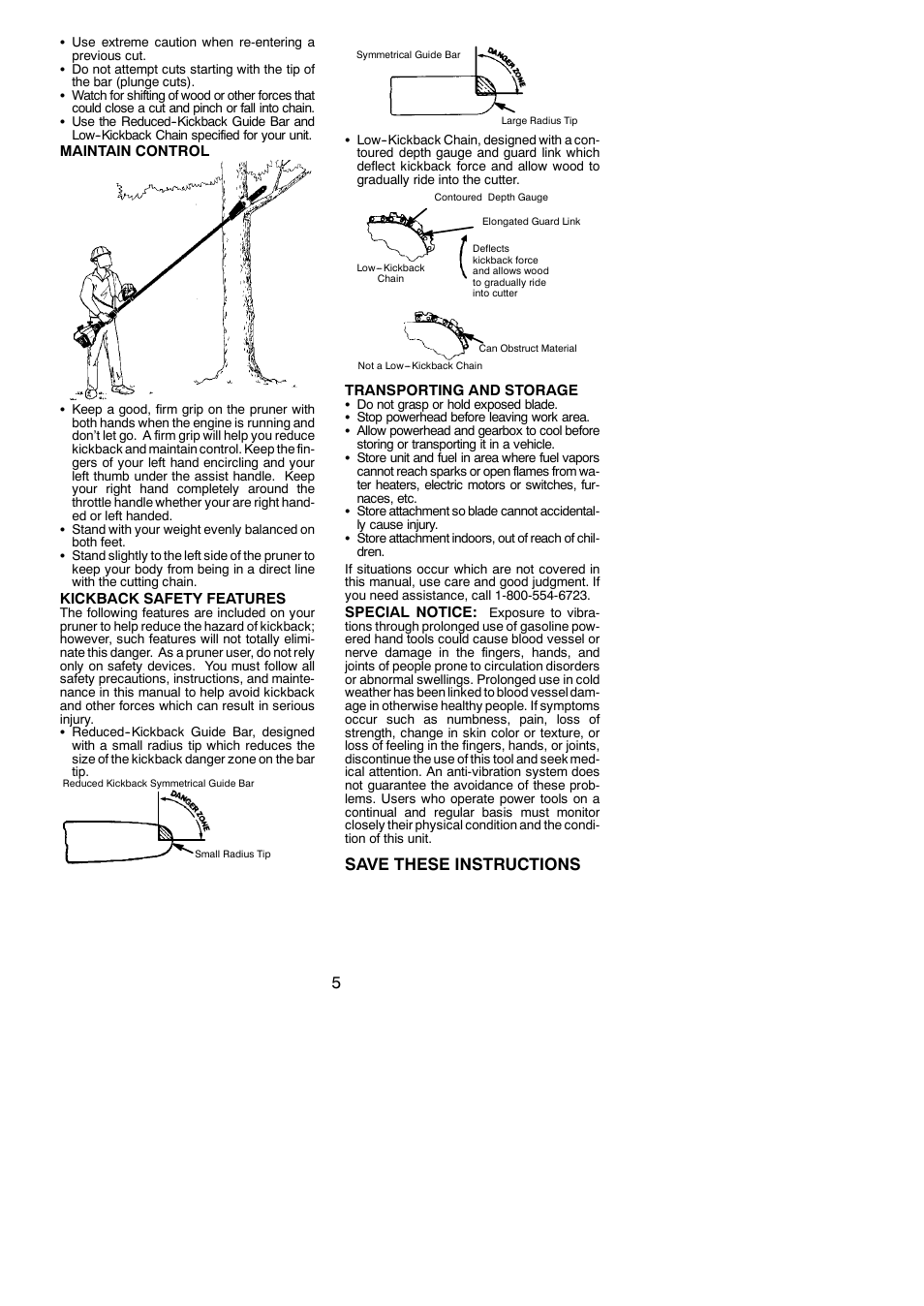 Save these instructions | Poulan Pro PP5000P User Manual | Page 5 / 12