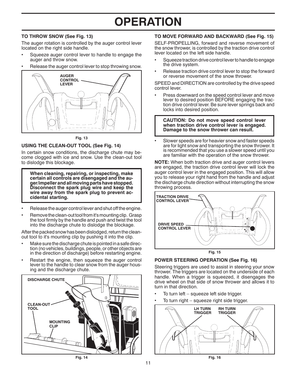 Operation | Poulan 435551 User Manual | Page 11 / 40