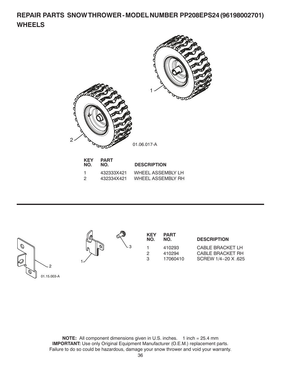 Wheels | Poulan 435551 User Manual | Page 36 / 40