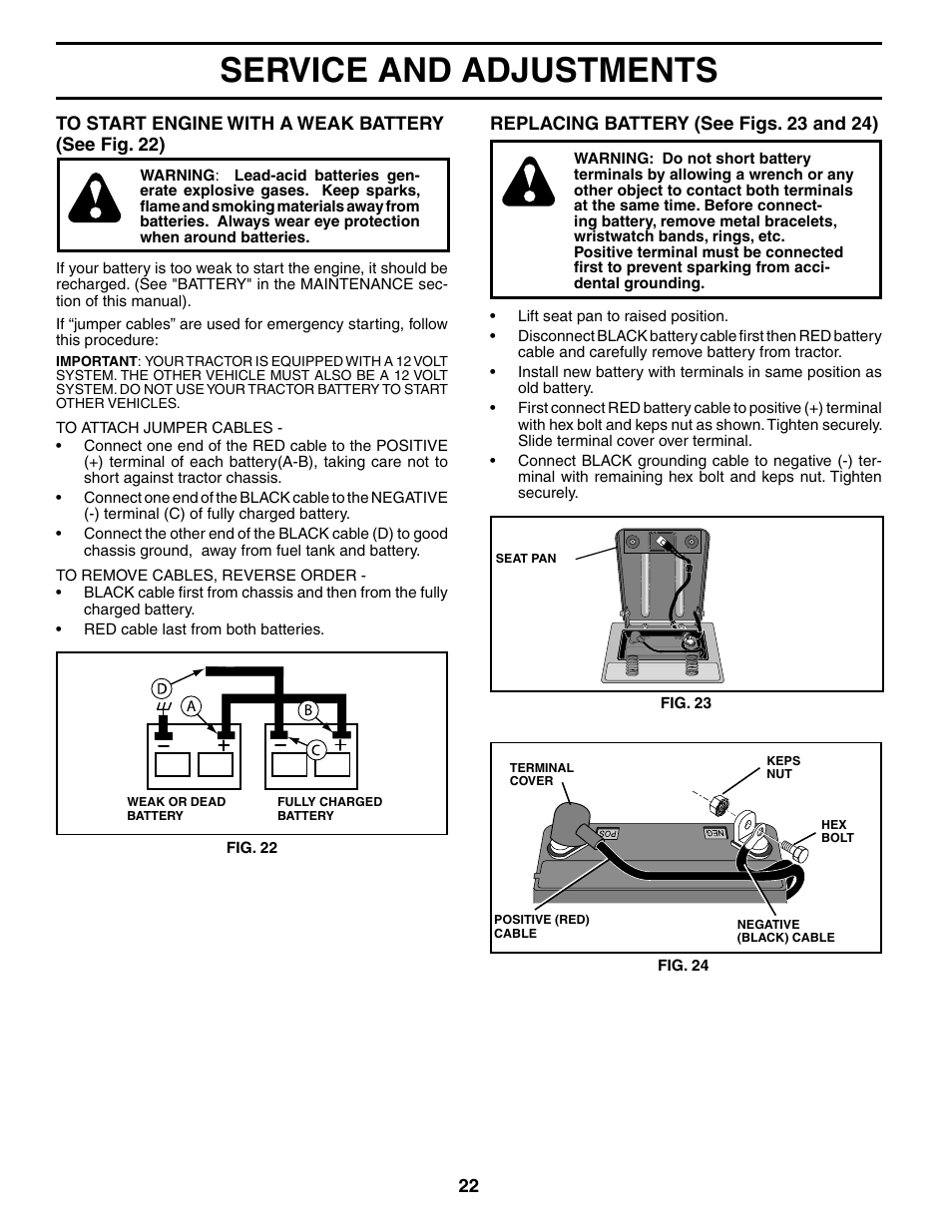 Service and adjustments | Poulan 187007 User Manual | Page 22 / 48