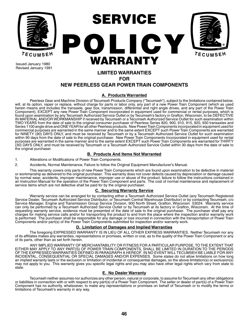 Service, Warranty | Poulan 187007 User Manual | Page 46 / 48