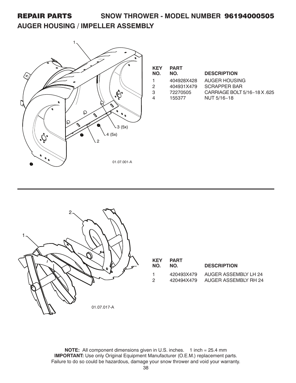 Poulan 96194000505 User Manual | Page 38 / 56