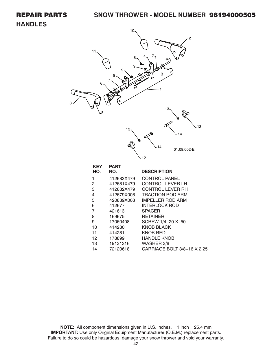 Poulan 96194000505 User Manual | Page 42 / 56