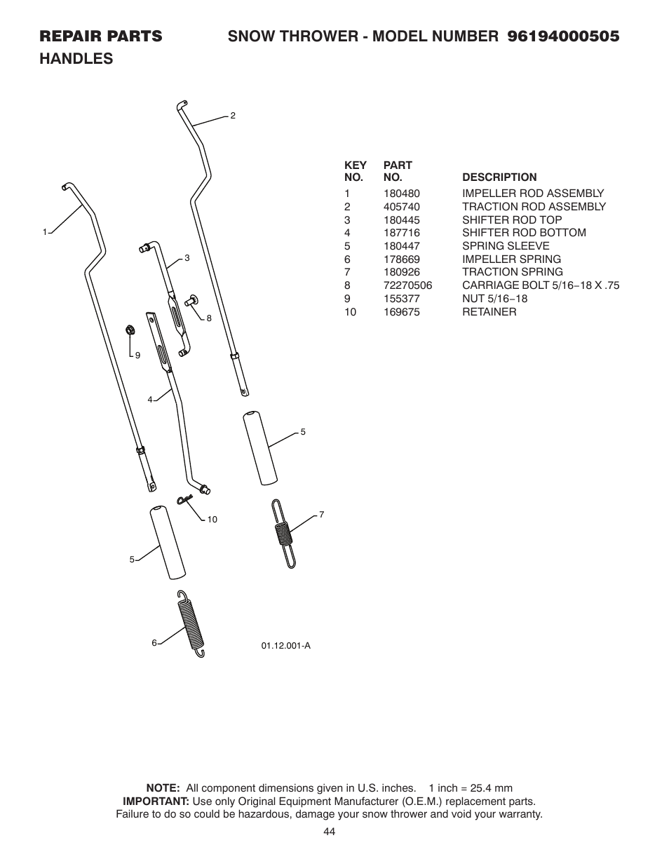 Poulan 96194000505 User Manual | Page 44 / 56